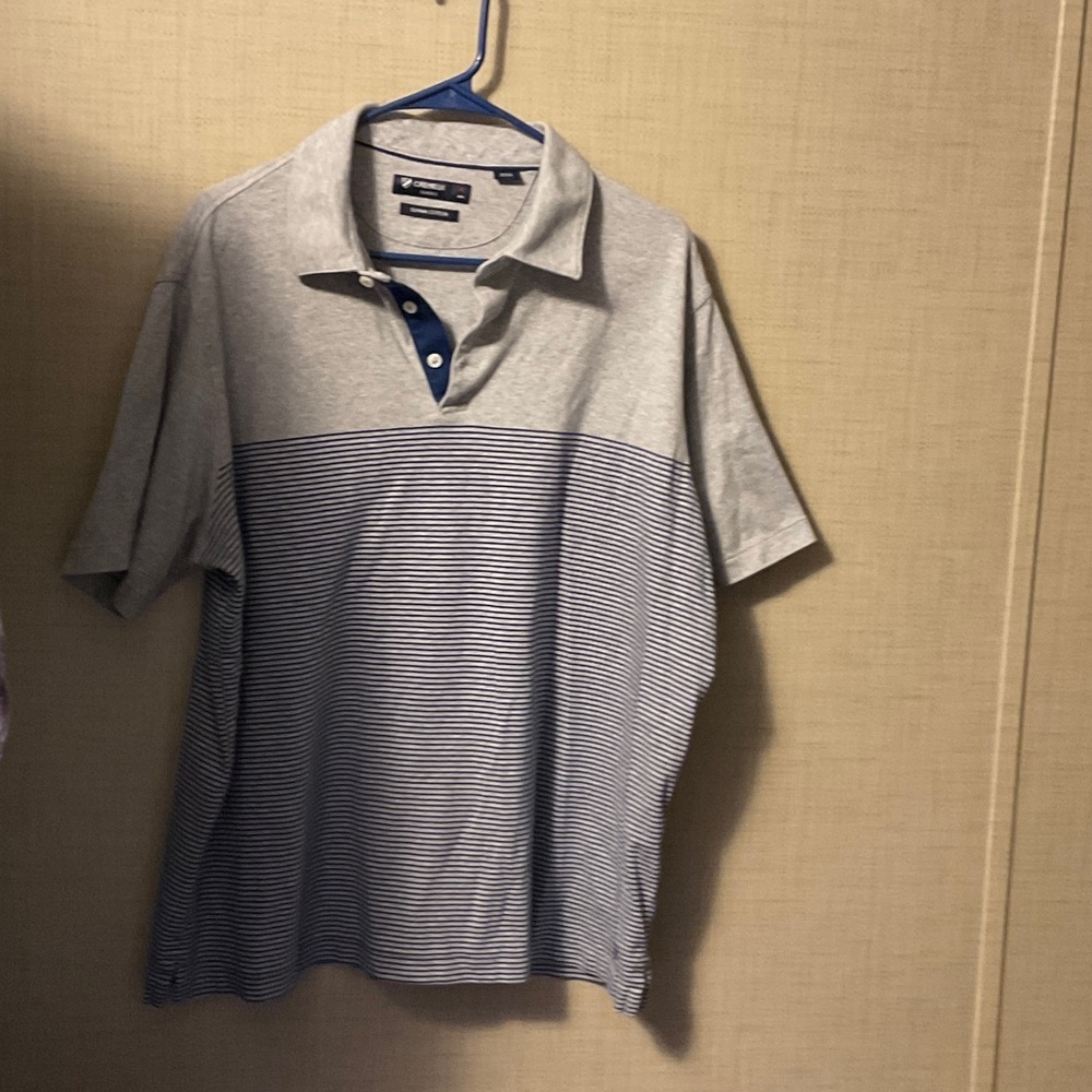 Daniel Cremieux Gray and Navy Polo Shirt